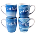 Certified International Fluidity Coastal Mug with Sayings