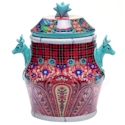 Certified International Folklore Holiday Biscuit Jar