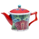 Certified International Folklore Holiday Teapot