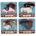 Certified International French Barnyard Dessert Plate