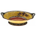 Certified International French Olives Oval Serving Bowl with Handles