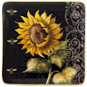 Certified International French Sunflowers Salad/Dessert Plate