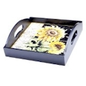 Certified International French Sunflowers Wood Tray with Handles