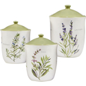 Certified International Fresh Herbs Canister Set