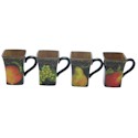 Certified International Fruit Filigree Mugs