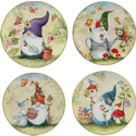 Certified International Garden Gnomes Salad/Dessert Plate