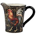 Certified International Gilded Rooster Pitcher