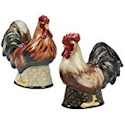 Certified International Gilded Rooster Salt & Pepper Set