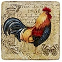 Certified International Gilded Rooster Square Platter