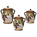 Certified International Gilded Wine Canister Set