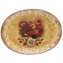 Certified International Golden Rooster Oval Platter