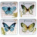 Certified International Greenhouse Butterflies Dessert Plate