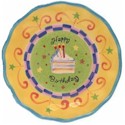 Certified International Happy Birthday Dessert Plate