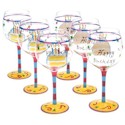 Certified International Happy Birthday Wine Glass