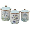 Certified International Herb Blossoms Canister Set