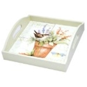Certified International Herb Garden Wood Tray with Handles