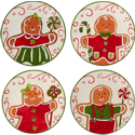 Certified International Holiday Magic Gingerbread Canape Plate
