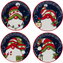 Certified International Holiday Magic Gnomes Canape Plate