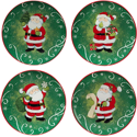 Certified International Holiday Magic Santa Salad/Dessert Plate