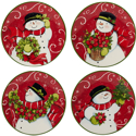 Certified International Holiday Magic Snowman Canape Plate
