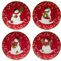 Certified International Holiday Magic Snowman Salad/Dessert Plate