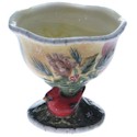 Certified International Holly Birds Pedestal Candy Bowl