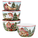 Certified International Homestead Christmas Ice Cream Bowl