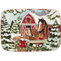 Certified International Homestead Christmas Rectangular Platter