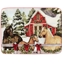 Certified International Homestead Christmas Square Platter