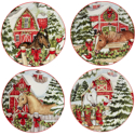 Certified International Homestead Christmas Salad Plate