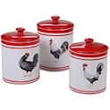 Certified International Homestead Rooster Canister Set