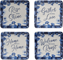 Certified International Indigo Rooster Canape Plate