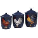 Certified International Indigo Rooster Canister Set