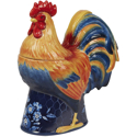 Certified International Indigo Rooster Cookie Jar