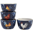 Certified International Indigo Rooster Ice Cream Bowl