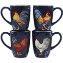 Certified International Indigo Rooster Mug