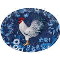Certified International Indigo Rooster Oval Platter