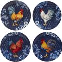 Certified International Indigo Rooster Salad Plate