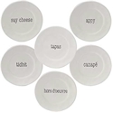 Certified International Just Words Canape Plates