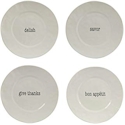 Certified International Just Words Dinner Plates