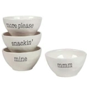Certified International Just Words Ice Cream Bowls
