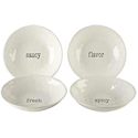 Certified International Just Words Soup/Pasta Bowls