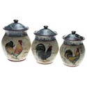 Certified International Lille Rooster Canister Set