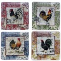 Certified International Lille Rooster Square Dinner Plate