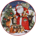 Certified International Magic of Christmas Santa Dinner Plate