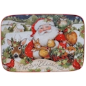Certified International Magic of Christmas Santa Rectangular Platter