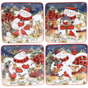 Certified International Magic of Christmas Snowman Canape Plate