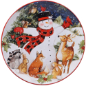 Certified International Magic of Christmas Snowman Dinner Plate