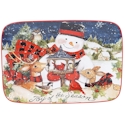 Certified International Magic of Christmas Snowman Rectangular Platter