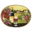 Certified International Merlot Sunset Oval Platter
